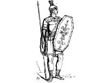 Roman soldier in complete armour